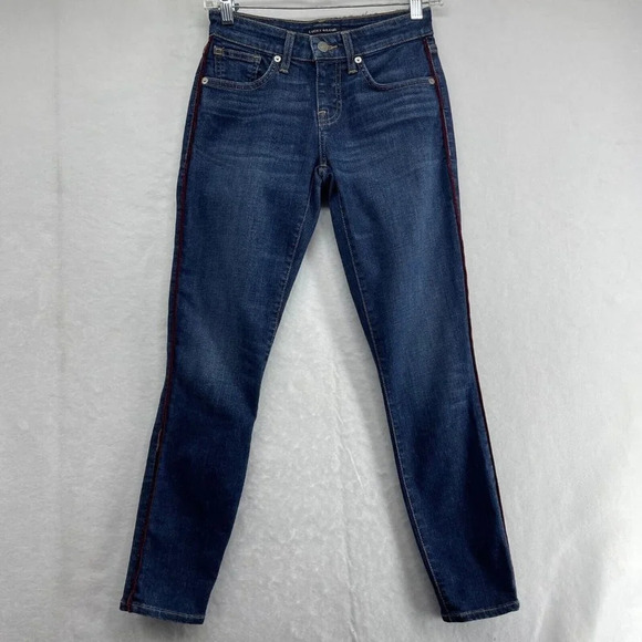 Lucky Brand Denim - Lucky Brand Jeans Women's Size 00/24 Low Rise Skinny Leg Dark Washed Denim Blue